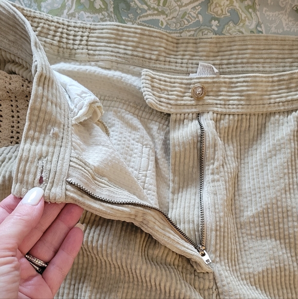 J. JILL CROCHET DETAIL SOFT CORDUROY PAINTERS PANTS - Picture 8 of 10